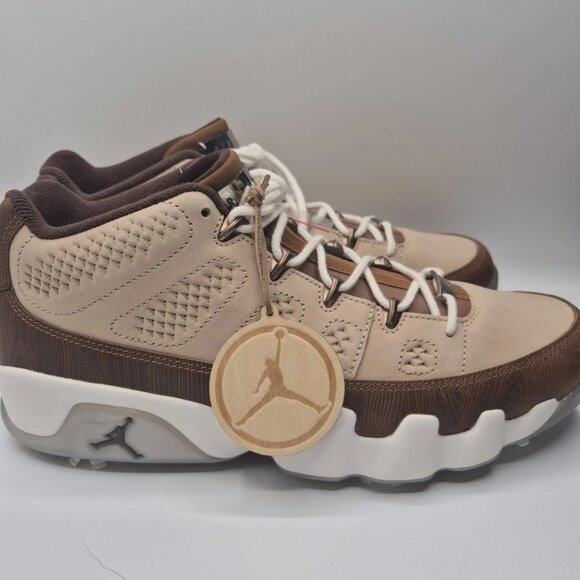 Nike Air Jordan 9 Golf NRG PGA Masters Woods WoodGrain Brown 10.5 FN6929-200 - Picture 14 of 16